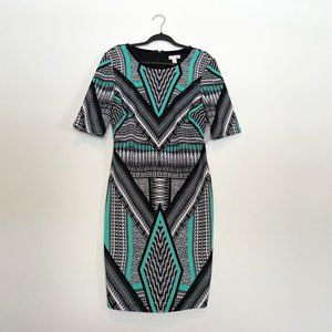 NWT Bisou Bisou Geometric Pattern Dress
